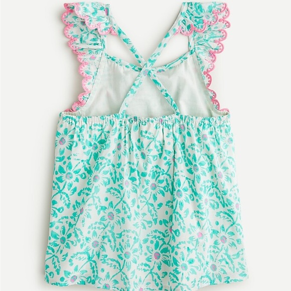 Crewcuts | large | girls ruffle trim apron top - Picture 2 of 8